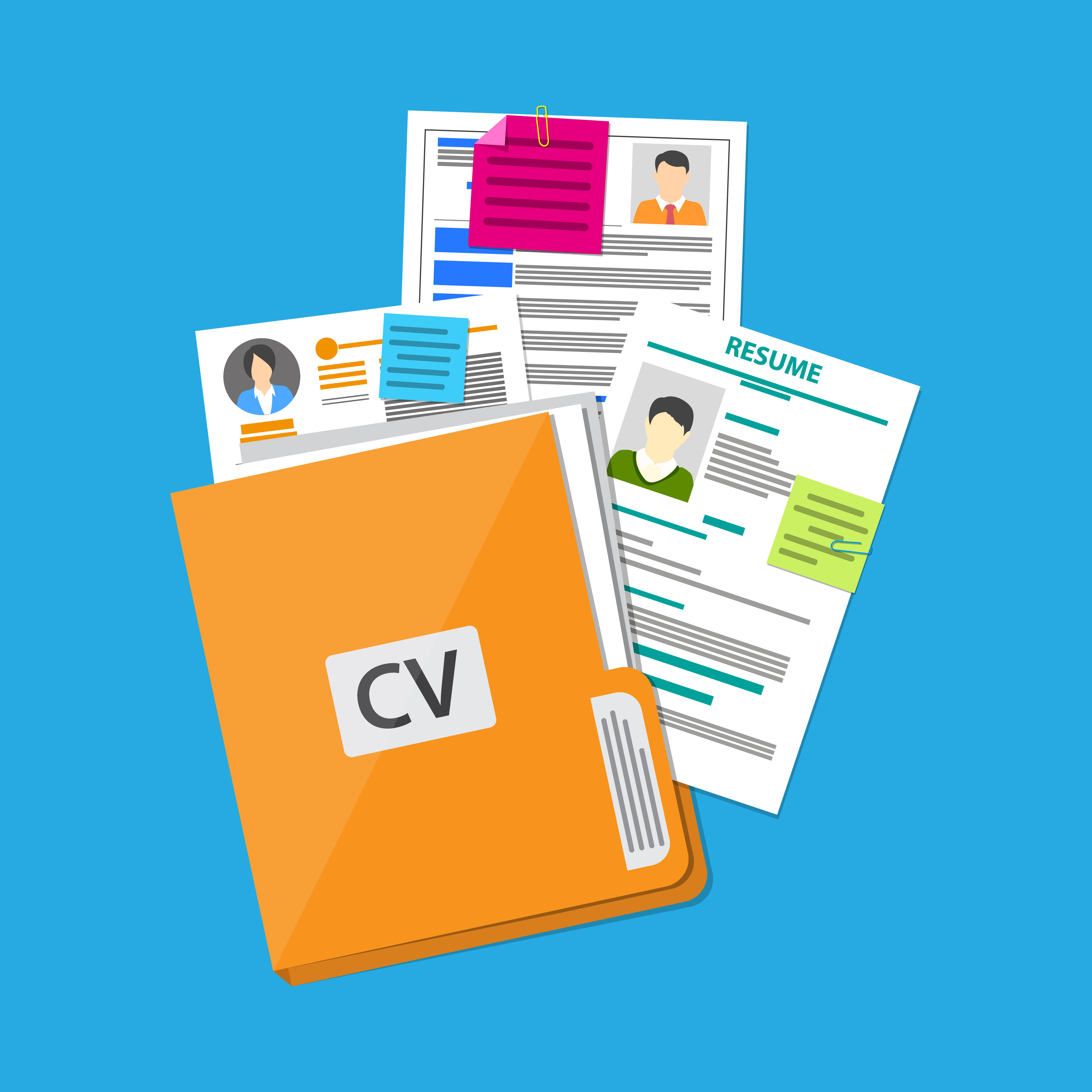 Resume builder interface showing a resume being edited